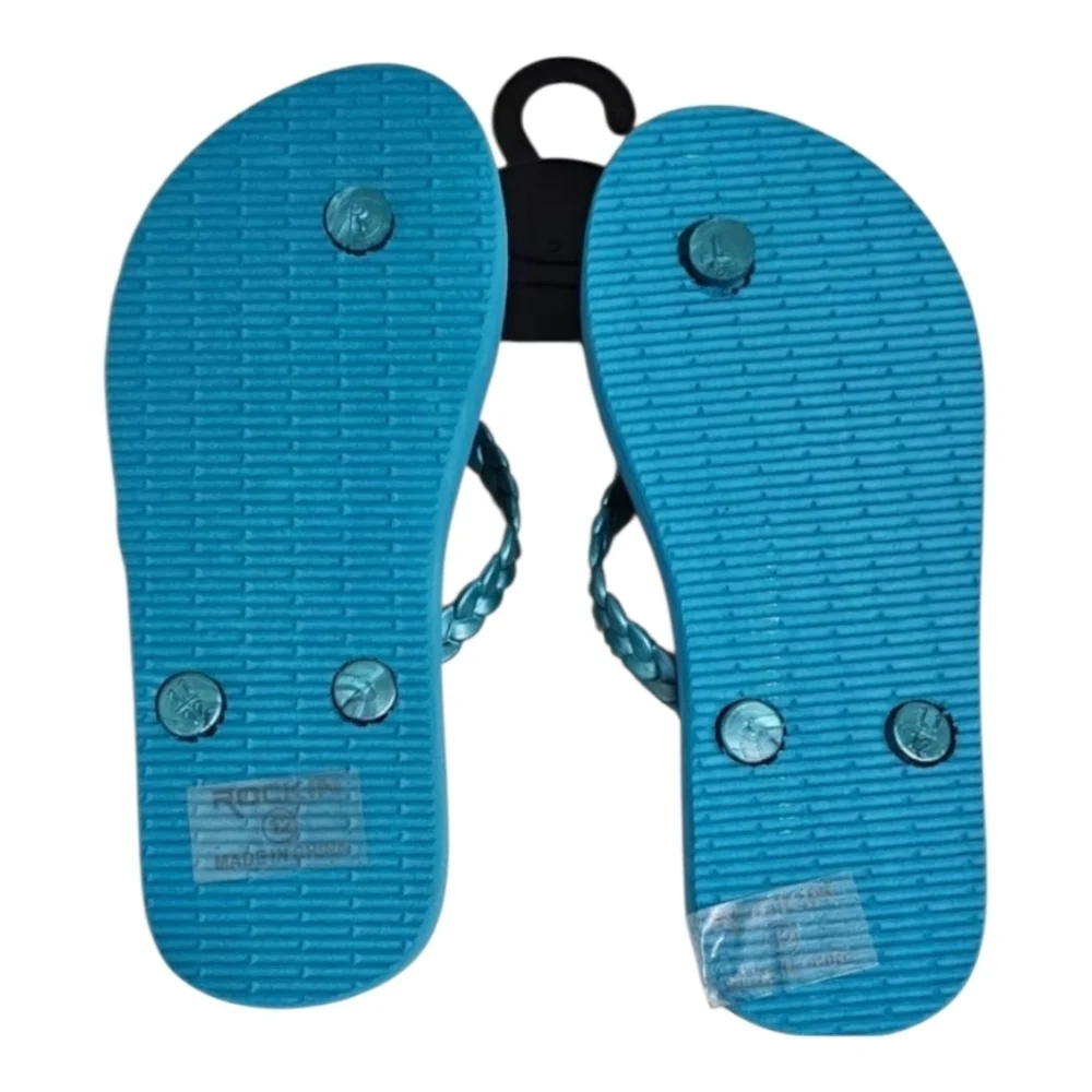 KINGS DOMAIN Blue Flip Flop Sandals Unisex Kids Size 12 Rubber Slip On